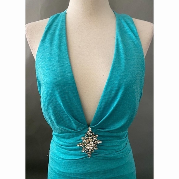 HALTER Aqua Dress - Picture 2 of 6